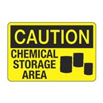 Caution Chemical Storage Area Decal